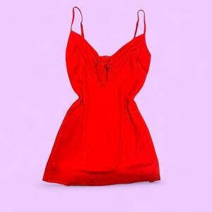 Red bow ties babydoll top